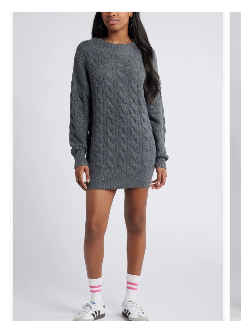 BP cable knit sweater dress